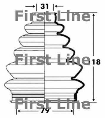 FIRST LINE fcb6082 -  Пыльник, приводной вал